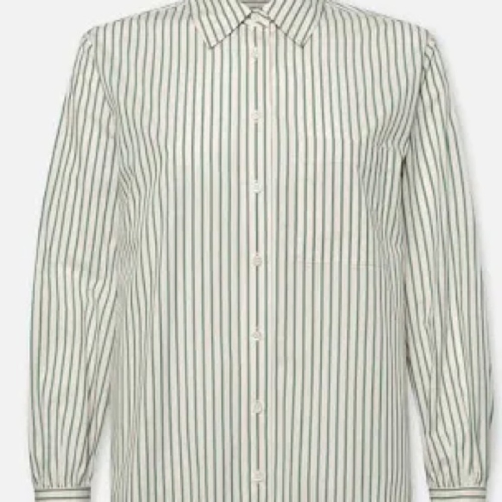 Frame Pocket Shirt in Green Stripe - Picture 4 of 4